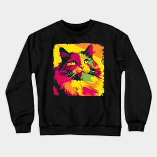 Norwegian Forest Cat Pop Art - Cat Lover Gift Crewneck Sweatshirt